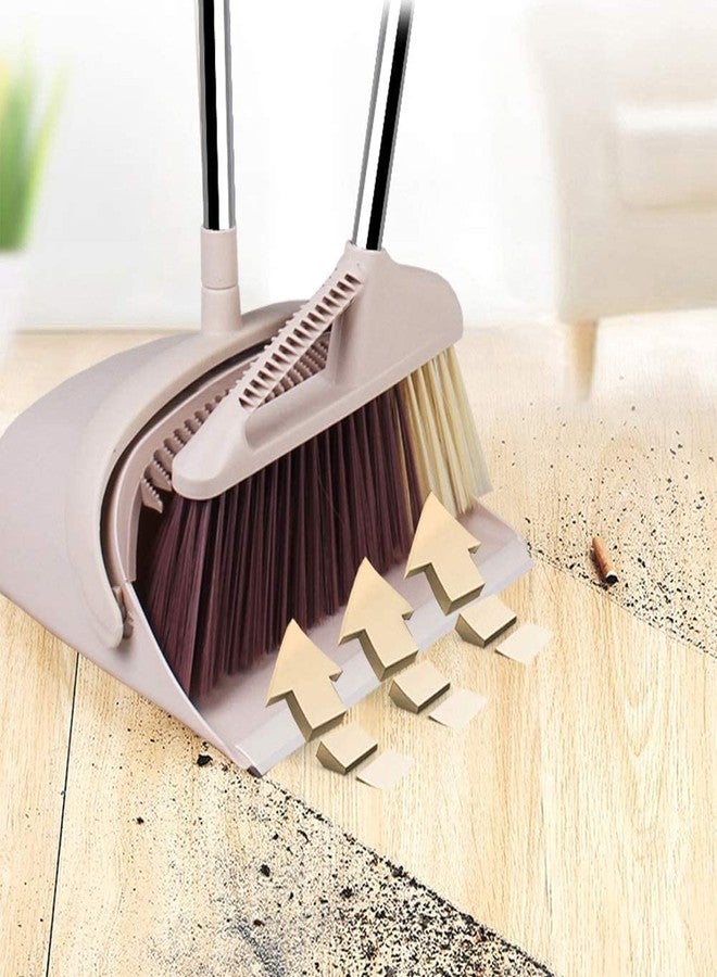 TRADY Extendable Broom and Dustpan Set, Durable & Light Weight Broom and Dust pan Combo with Long Handle, Ideal for Kitchen, Home and Lobby Floor Use - Image 3